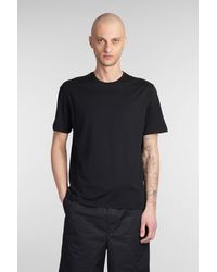 Roberto Collina - T-Shirt in Cotone Nero - Lyst