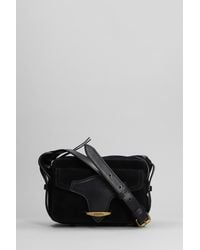 Isabel Marant - Wasy Shoulder Bag In Black Suede And Leather - Lyst