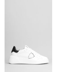 Philippe Model - Sneakers Tres Temple in Pelle Bianca - Lyst