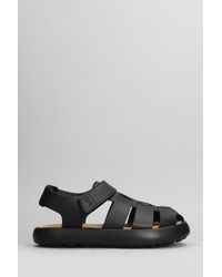 Camper - Flota Sandals In Black Leather - Lyst