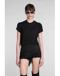 Rick Owens - T-Shirt Level t in Cotone Nero - Lyst