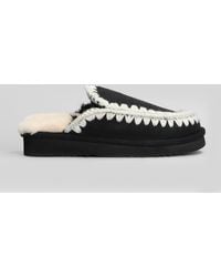 Mou - Eskimo Slipper Slipper-mule In Black Suede - Lyst