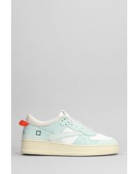 Date - Torneo Sneakers In White Leather - Lyst