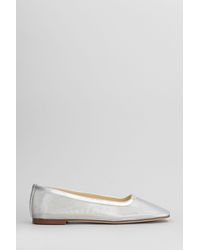 Fabio Rusconi - Ballerine in pelle e tessuto Argento - Lyst