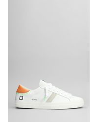 Date - Hill Low Sneakers In White Leather - Lyst