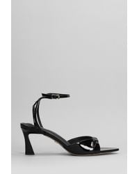 Lola Cruz - Bianca 65 Sandals In Black Patent Leather - Lyst