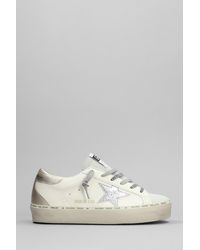 Golden Goose - Hi Star Sneakers In White Suede And Leather - Lyst