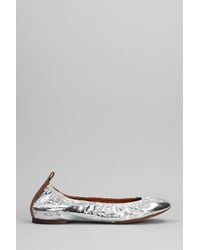 Lanvin - Ballet Flats In Silver Leather - Lyst