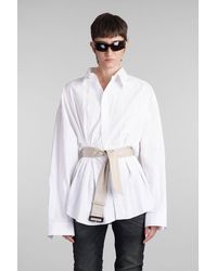 Balenciaga - Camicia in Cotone Bianco - Lyst