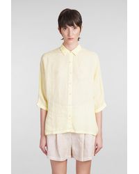 120 - Shirt In Yellow Linen - Lyst