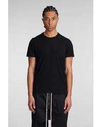 Rick Owens - T-Shirt Short level t in Cotone Nero - Lyst