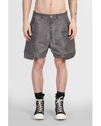 Rick Owens - Shorts Stefan cargo short in Cotone Grigio - Lyst