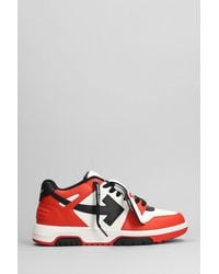 Off-White c/o Virgil Abloh - Out Of Office Sneakers In Red Leather - Lyst