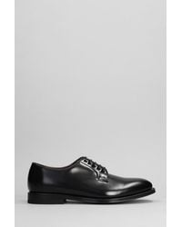 Green George - Lace Up Shoes In Black Leather - Lyst
