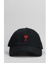 Ami Paris - Cappello in Cotone Nero - Lyst