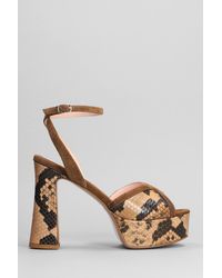 Anna F. - Sandals In Camel Leather - Lyst