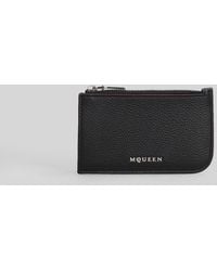 McQueen - Portafoglio Sling in Pelle Nera - Lyst
