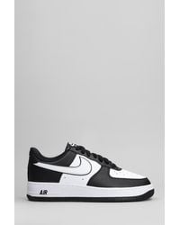 Nike - Sneakers Air Force 1 07 in Pelle Nera - Lyst