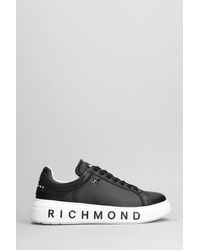John Richmond - Sneakers In Black Leather - Lyst