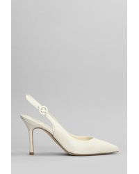 The Seller - Pumps In Beige Leather - Lyst