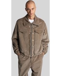 State of Order - Casual Jacket In Taupe Velvet - Lyst