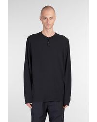 James Perse - Polo in Cotone Nero - Lyst