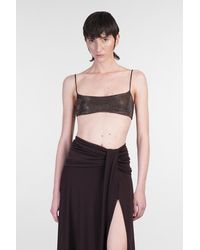 ANDAMANE - Topwear Inga Crystal in Poliammide Marrone - Lyst