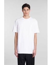 Jil Sander - T-Shirt in Cotone Bianco - Lyst