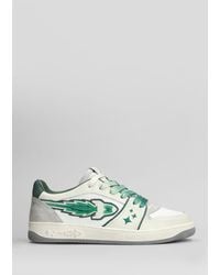 ENTERPRISE JAPAN - Egg Rocket Sneakers In White Leather And Fabric - Lyst