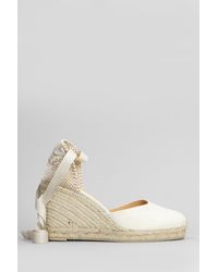 Castañer - Carina-8-032 Wedges In White Canvas - Lyst
