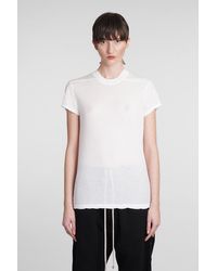 Rick Owens - T-Shirt Small level t in Cotone Bianco - Lyst