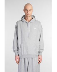 Nike - Felpa Club Ft Oversized Hd in Cotone Grigio - Lyst