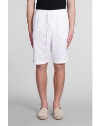 120 - Shorts In White Linen - Lyst