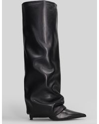 Castagna - Irina High Heels Boots In Black Leather - Lyst