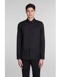 Emporio Armani - Shirt In Black Cotton - Lyst