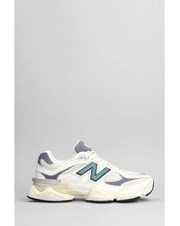 New Balance - 9060 Sneakers In White Leather And Fabric - Lyst