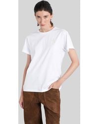 Isabel Marant - T-Shirt Aby in Cotone Bianco - Lyst