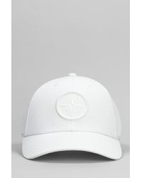 Stone Island - Hats In White Cotton - Lyst