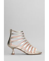 Anna F. - Sandals In Platinum Leather - Lyst