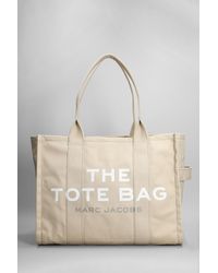 Marc Jacobs - The Traveler Tote In Beige Cotton - Lyst