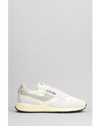 Autry - Reelwind Sneakers In White Suede And Fabric - Lyst
