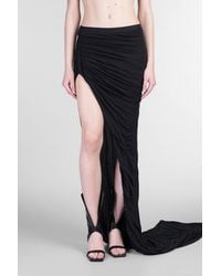 Rick Owens - Gonna Edfu skirt in Cotone Nero - Lyst