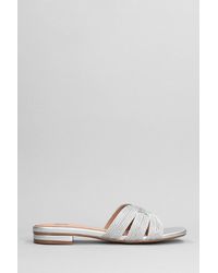 Bibi Lou - Pend Flats In Silver Leather - Lyst