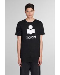 Isabel Marant - Karman T-shirt In Black Linen - Lyst