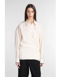 Lemaire - Camicia in Cotone Beige - Lyst