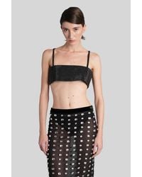 Nue - Charlotte Top Topwear In Black Silk - Lyst