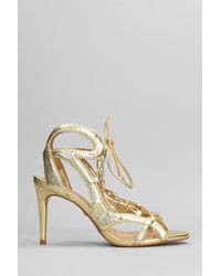 Carrano - Sandals In Gold Leather - Lyst