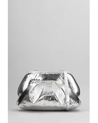 THEMOIRÈ - Tia Pineapple Clutch In Silver Faux Leather - Lyst