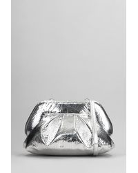 THEMOIRÈ - Tia Pineapple Clutch In Silver Faux Leather - Lyst