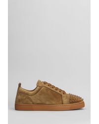 Christian Louboutin - Sneakers Louis junior spikes in Camoscio Beige - Lyst